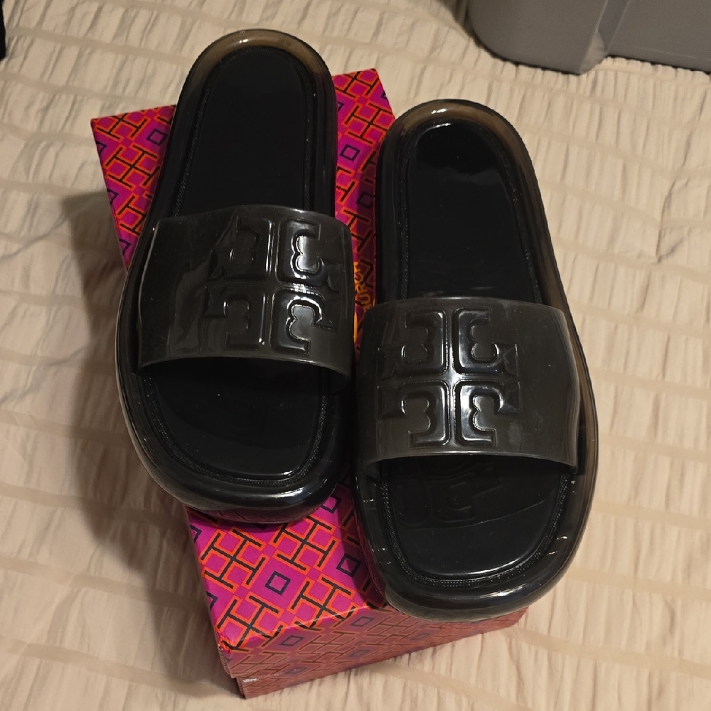 Tory Burch Black Slide Sandals